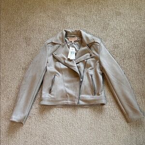 NWT philosophy faux suede moto jacket